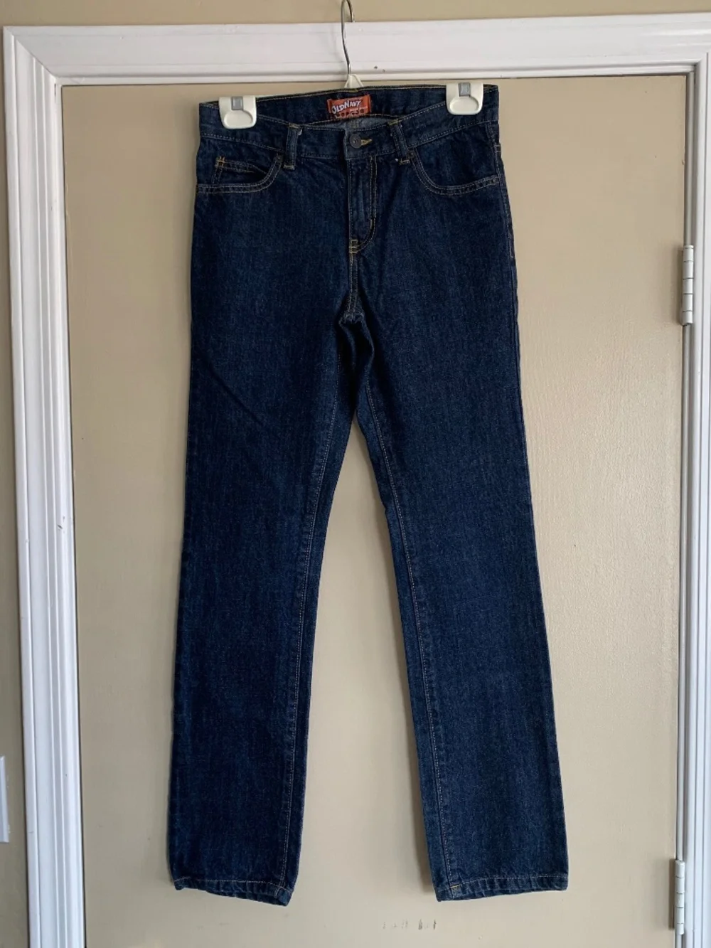 Old Navy Dark Wash Blue Jeans Boys 14 Basic Skinny Straight 28x29 School Outdoor
